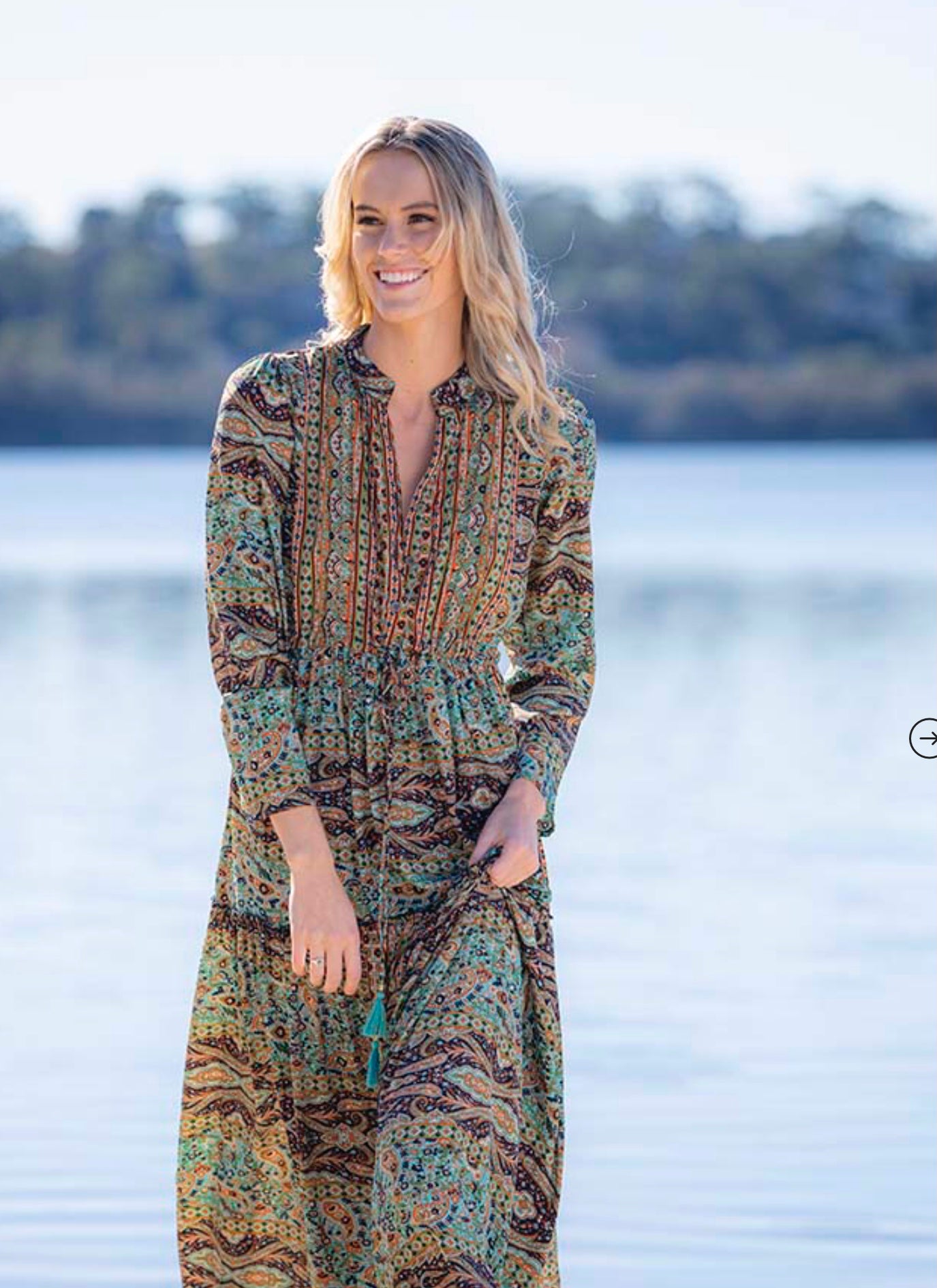 Flo Dress Turquoise - Flying Saucers NZ
