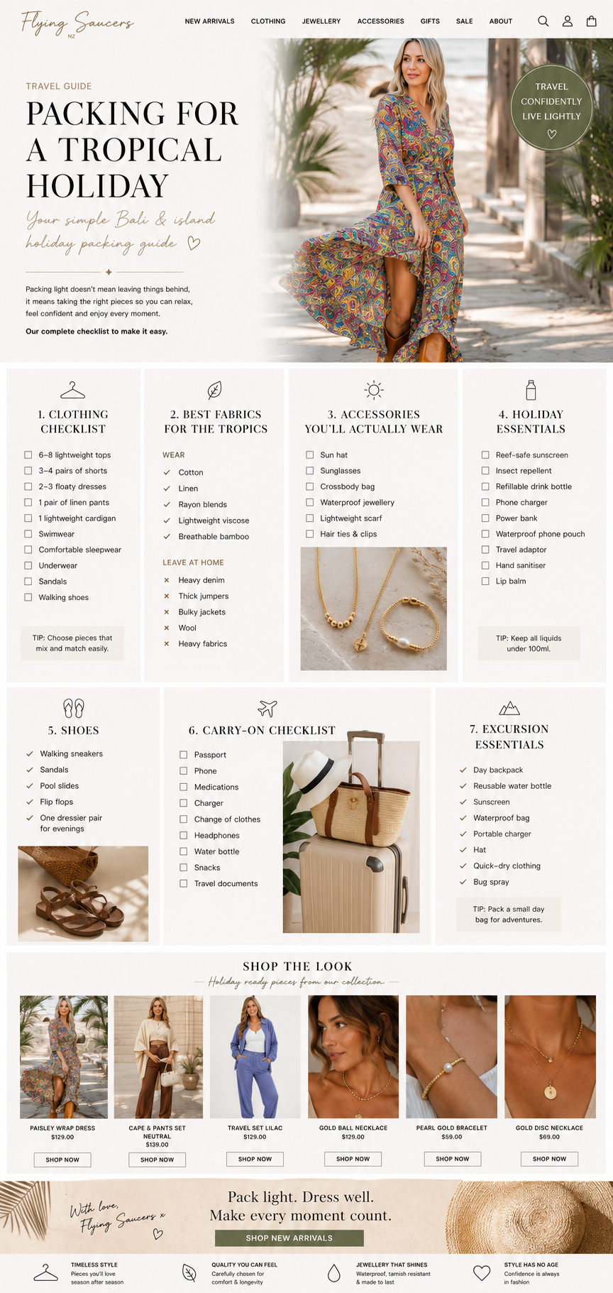 Packing for a Tropical holiday