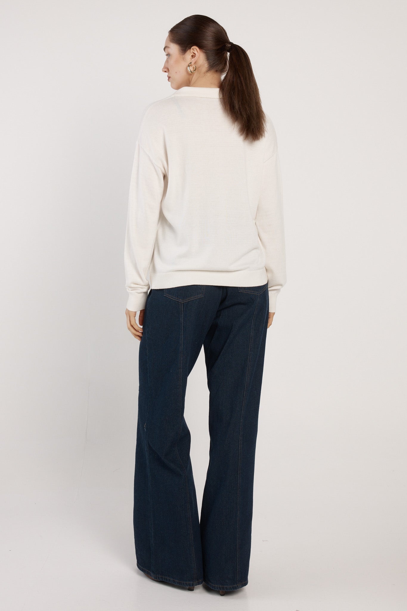 Fate +Becker Soleni polo  knit cream