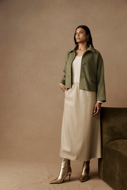 Eb +Ive Wanderer crop jacket pampas
