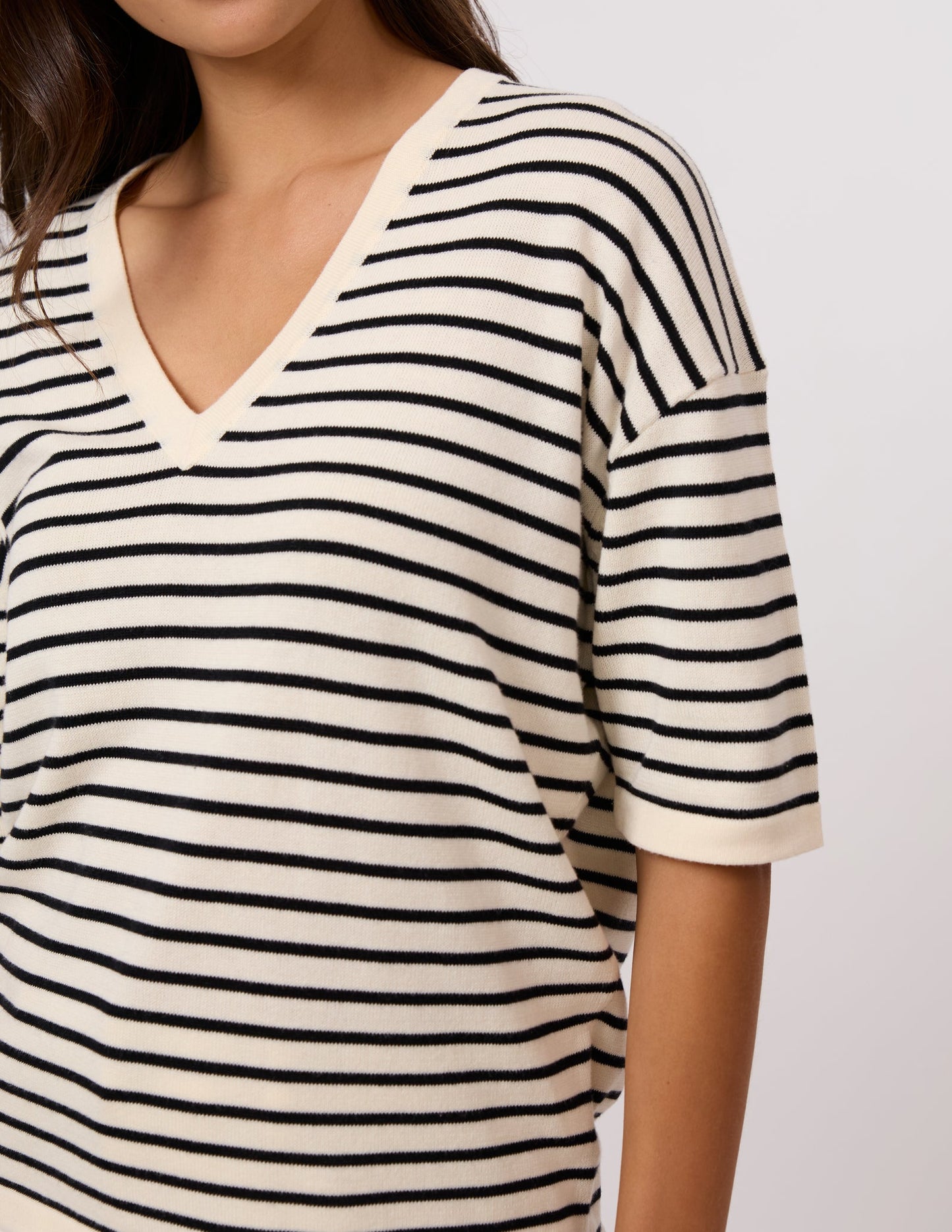 Stella +Gemma celinie knit ivory and black