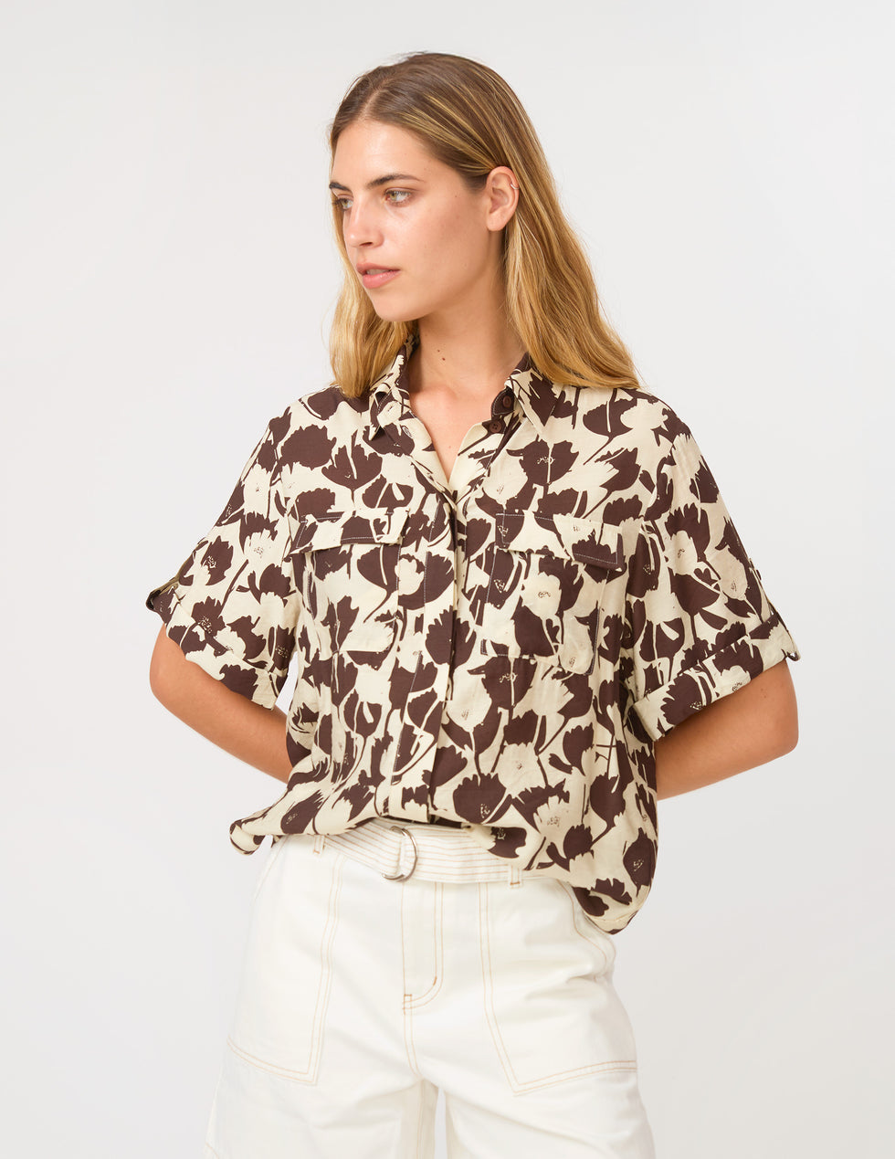 Stella +Gemma UTAH SHIRT - CHOCOLATE BOUQUET