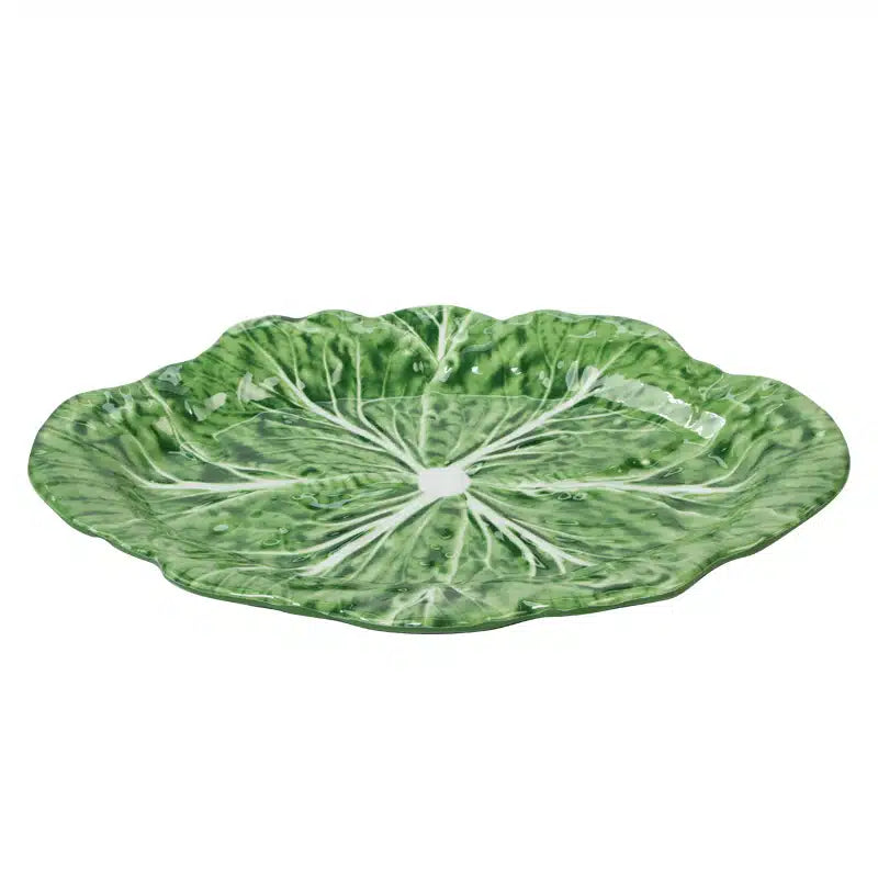 Melamine cabbage oval platter green 40 cm pre order