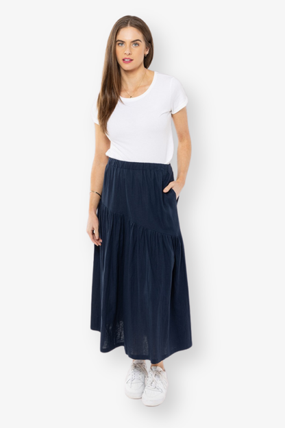 Seeking Lola Devine Maxi Skirt denim