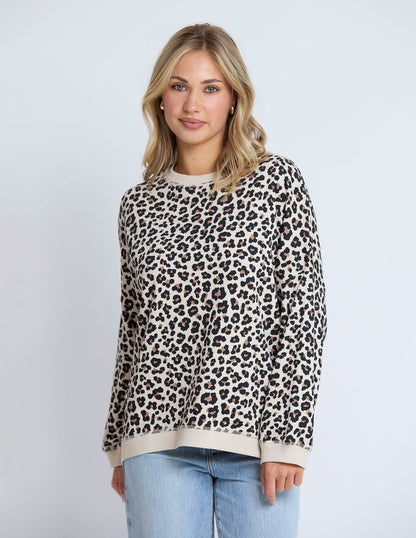 Stella +Gemma Newport leopard sweat