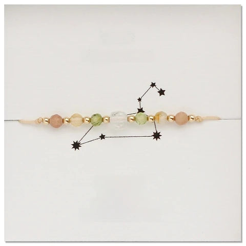Flying Saucers Natural stone Zodiac bracelet