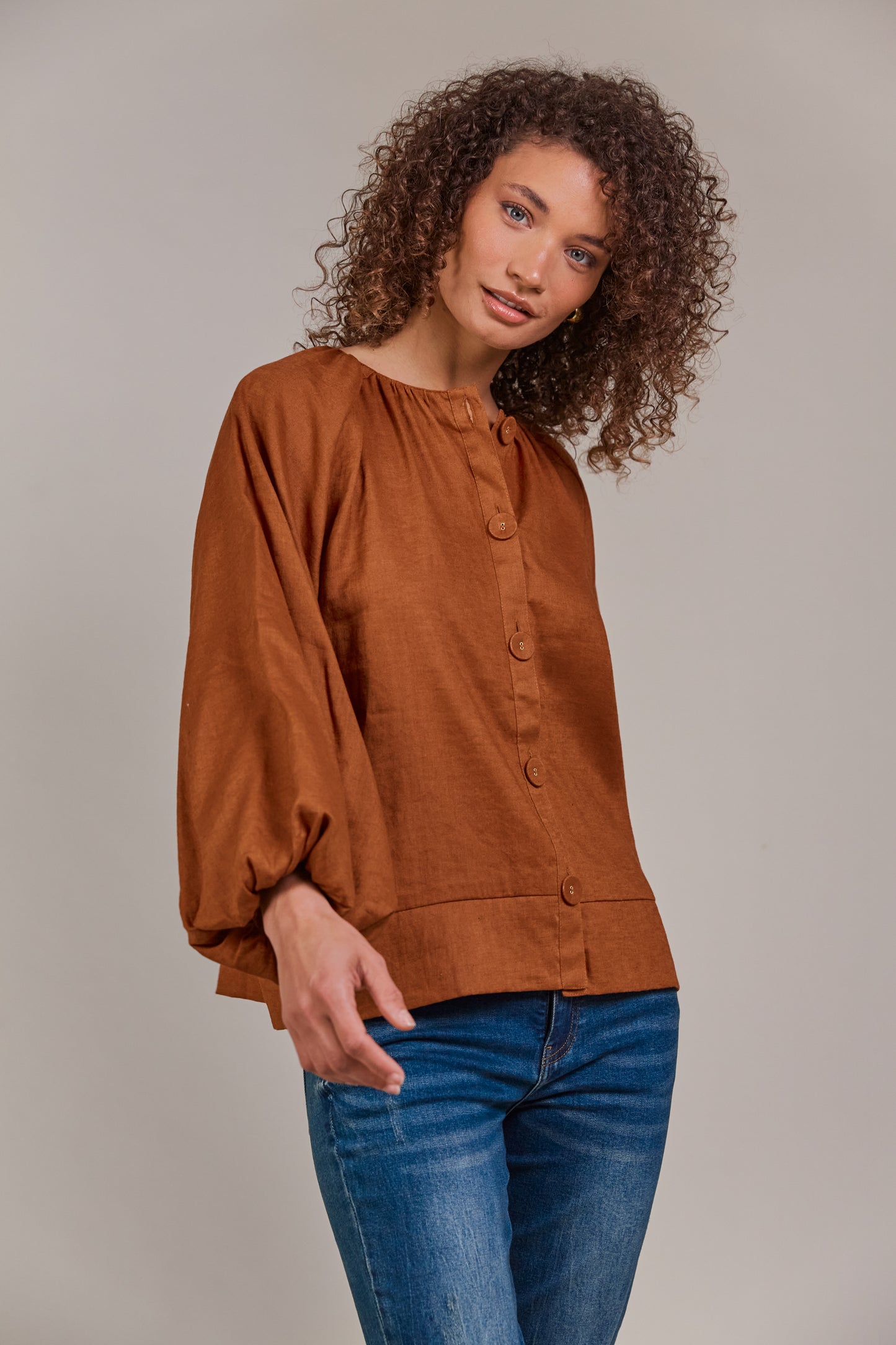 E&Ive Laax Button Blouse Hazel