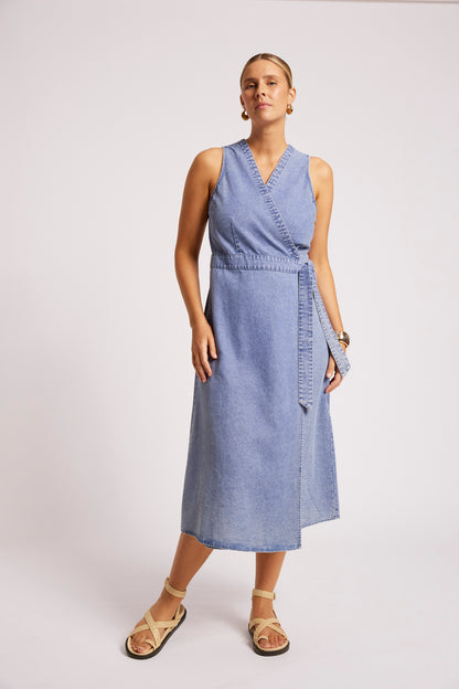 Eb +IveDusk Denim wrap dress Denim