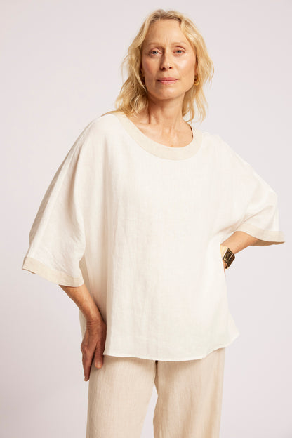 Eb +Ive Maris relaxed top one size white/tusk