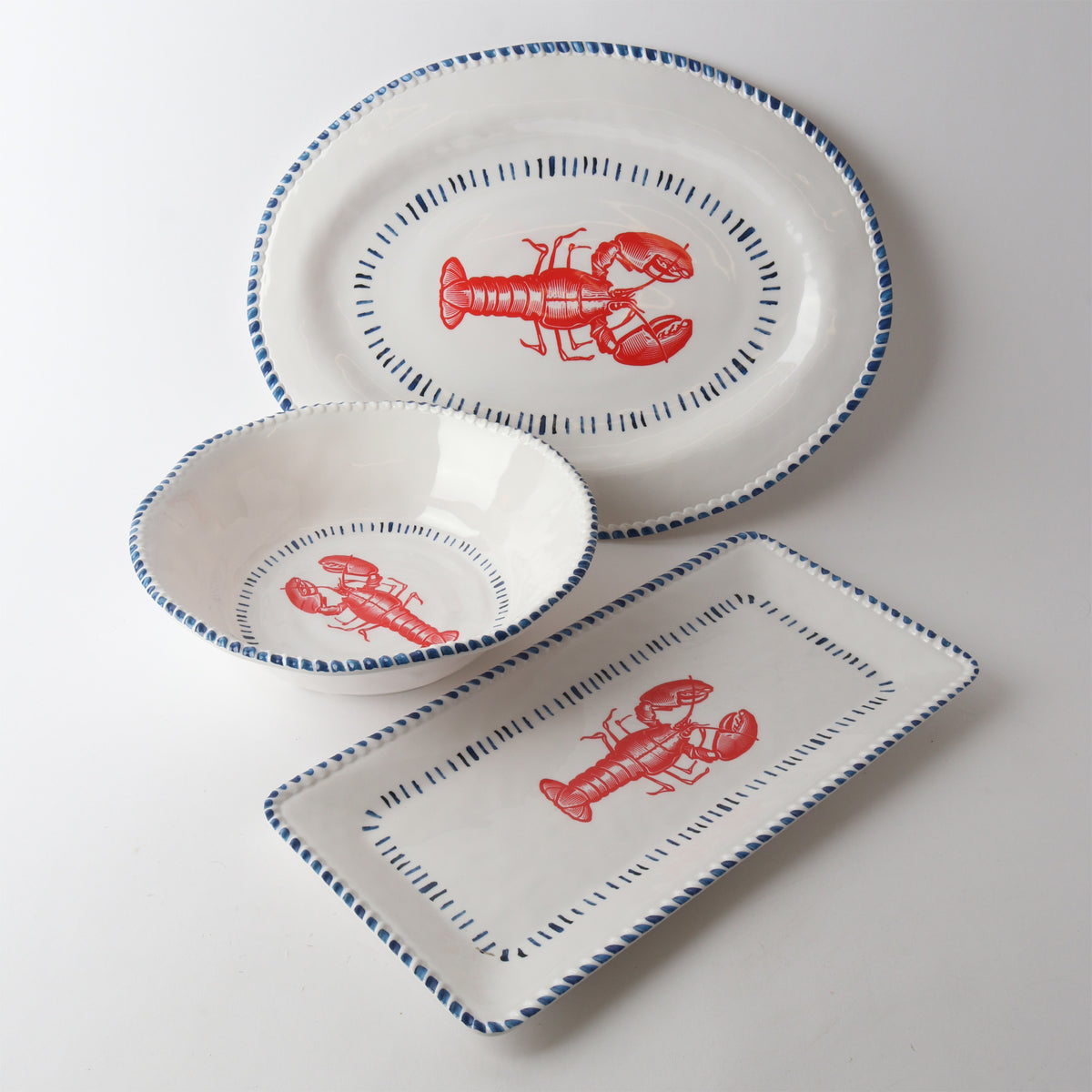 Melamine Nautical Lobster Bowl 31cm