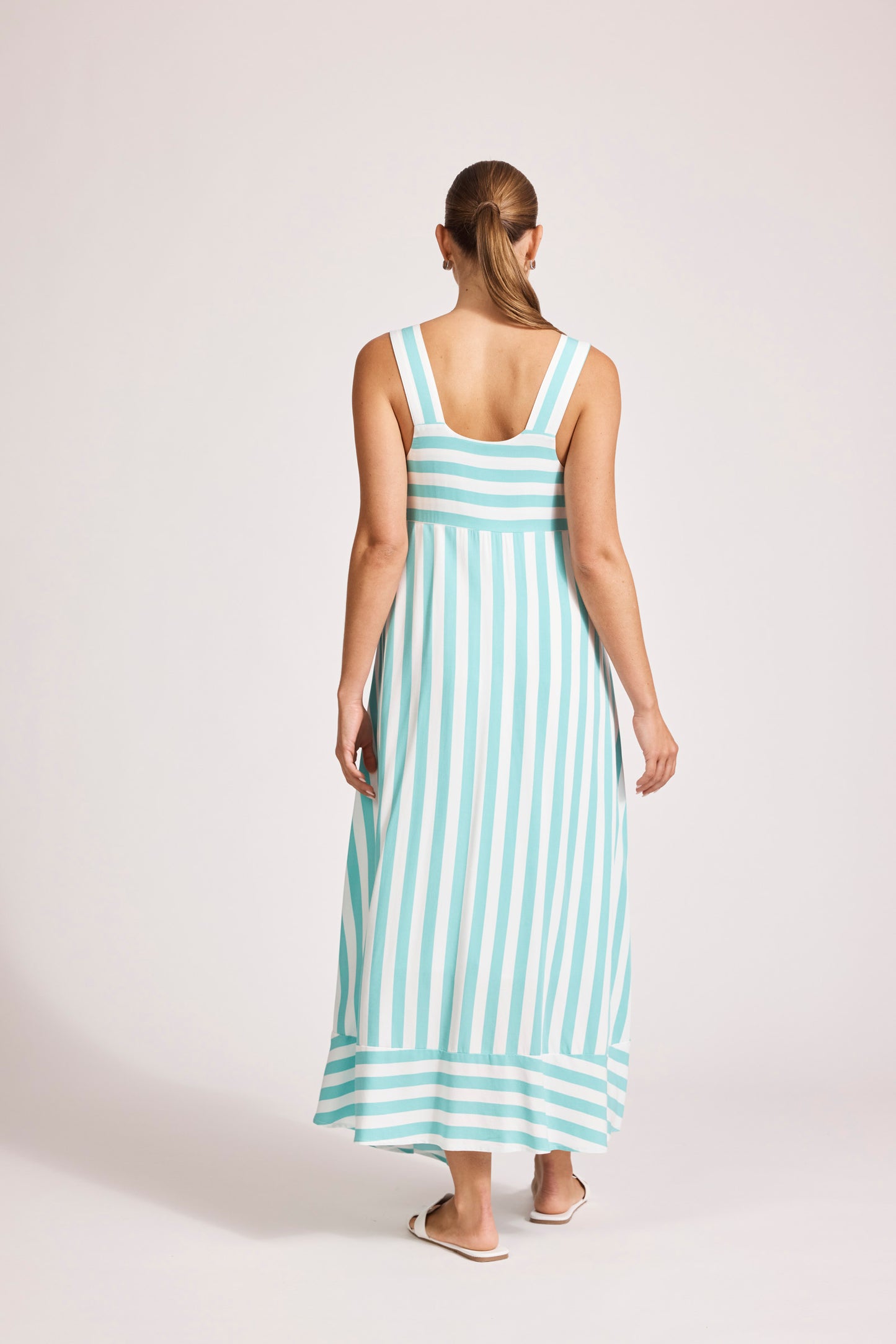 Eb & Ive Treville striped tank maxi Aqua