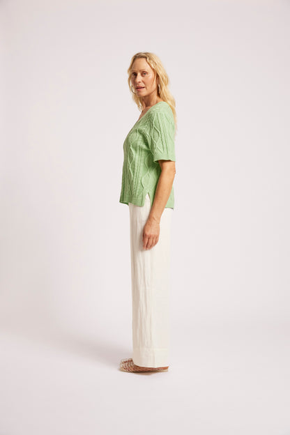 Eb +Ive Casa cable Knit mint