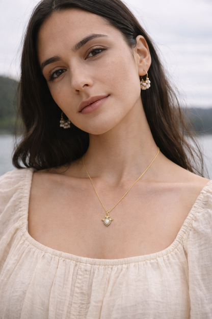 Heart Mother of Pearl necklace