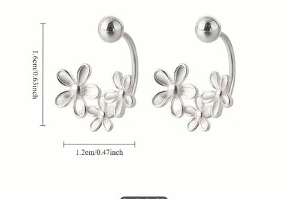 Flying Saucers flower s/ s earrings