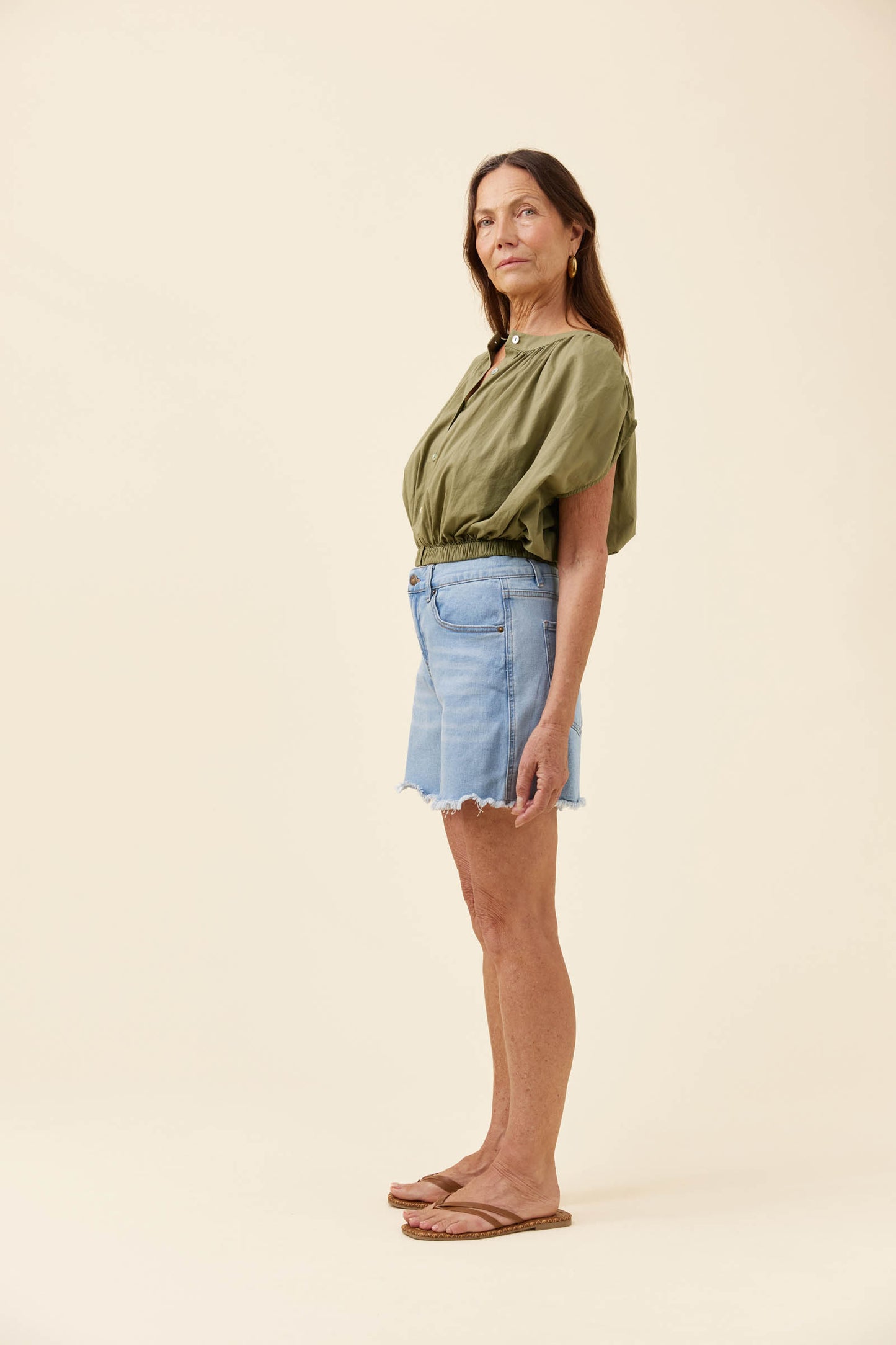 Isle of Mine Rosa reversible top crop Sage