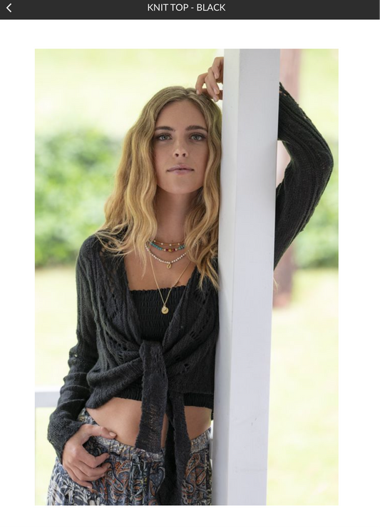 Boho Paige Cardy  one size black