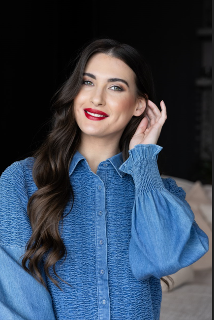 Seeking Lola motive shirt denim