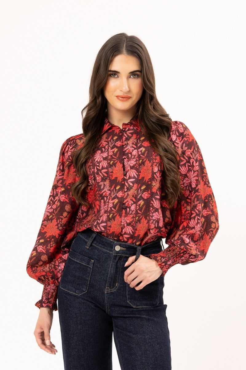 Leila + Luca Soho Blouse - Garnet Petal

Regular price $139.90