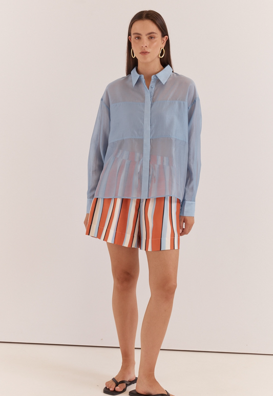 Sass Val oversized shirt Pale Blue