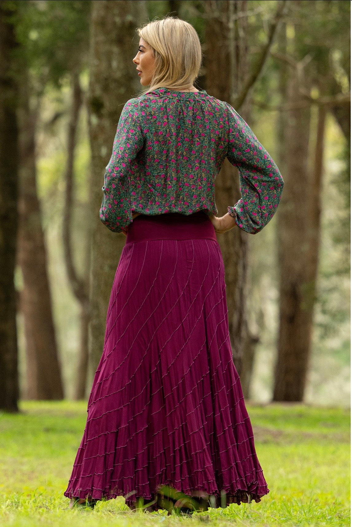 Boho Nova skirt wine