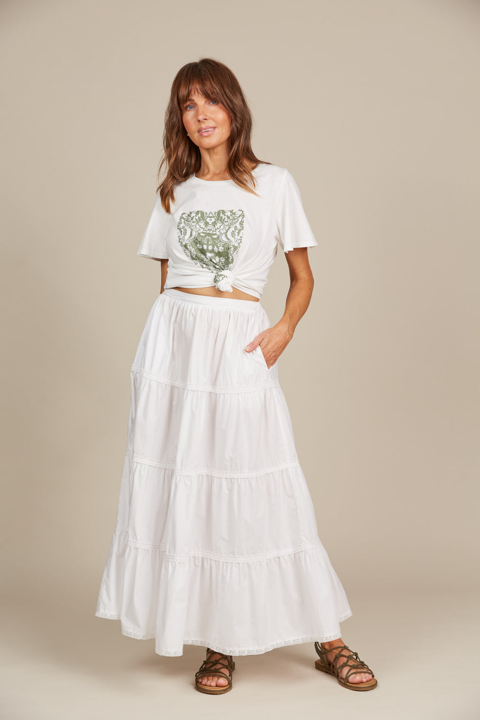 Isle of mine  Remi Tiered Skirt lotus