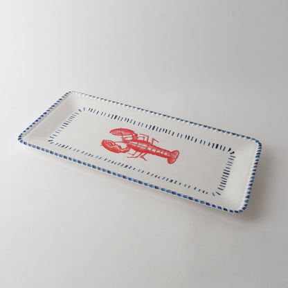 Melamine Nautical Lobster Rect Platter 43cm