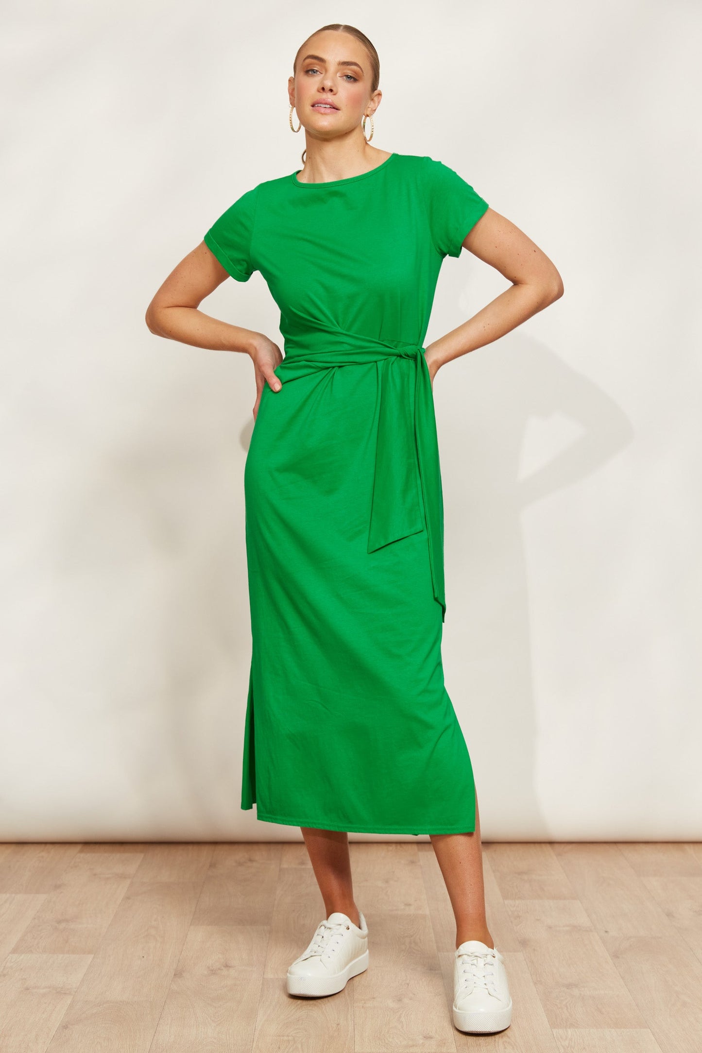 Eb &Ive Varanno Tie Dress Emerald