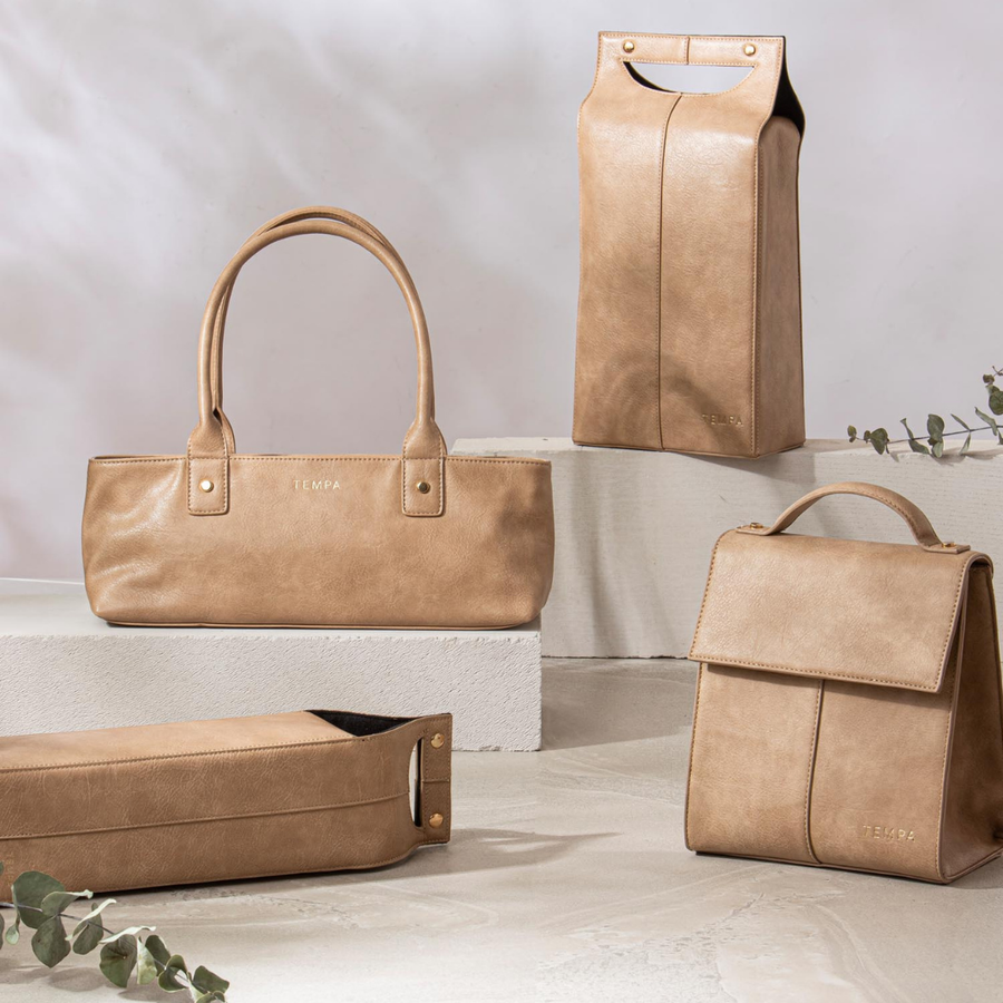 Ladelle double wine bag Latte