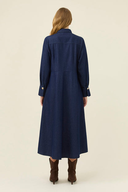 Isle of mine Sloane maxi dress denim