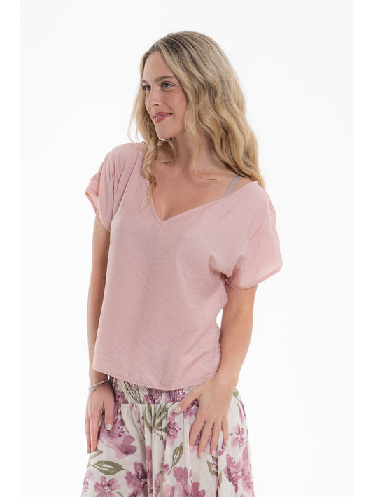 Hampton top dusky pink