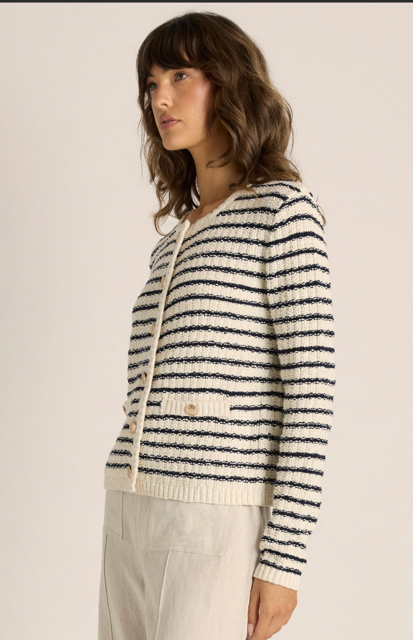 Sass Ellie stripe knit Cardy
