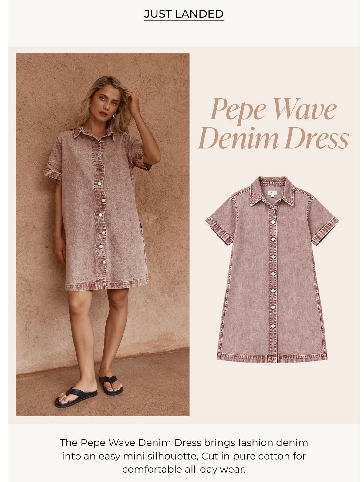 Sass Pepe wave denim dress