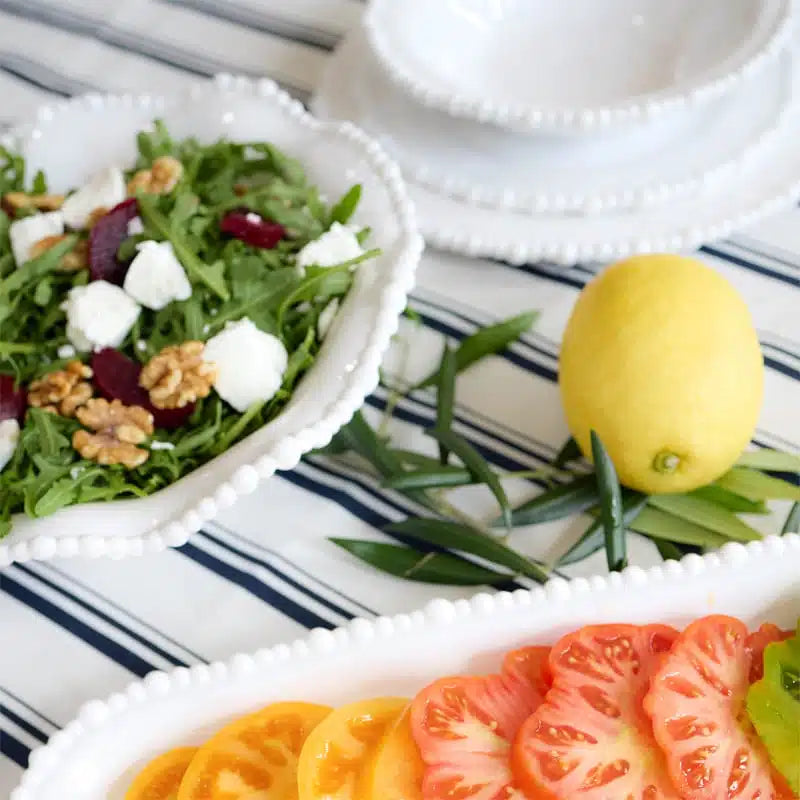 Melamine Pearl  serving dish white pre order