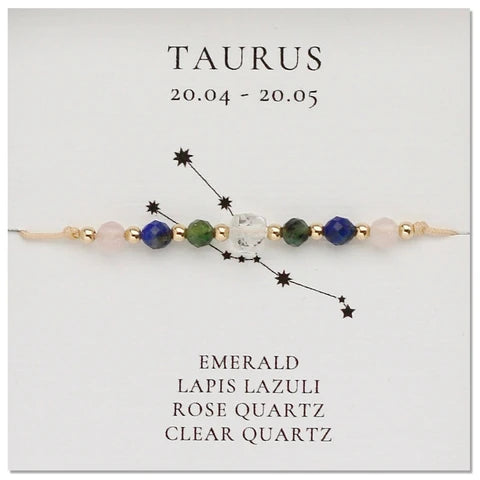 Flying Saucers Natural stone Zodiac bracelet