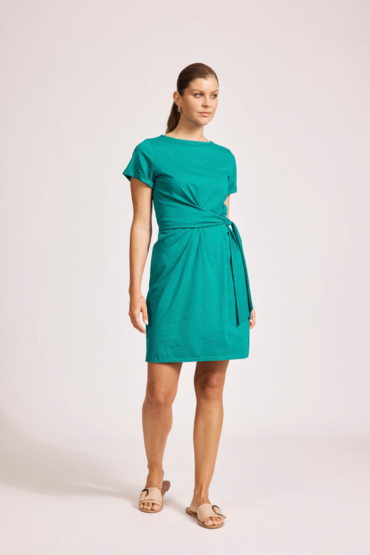Eb &Ive Francis Tie Dress Lagoon