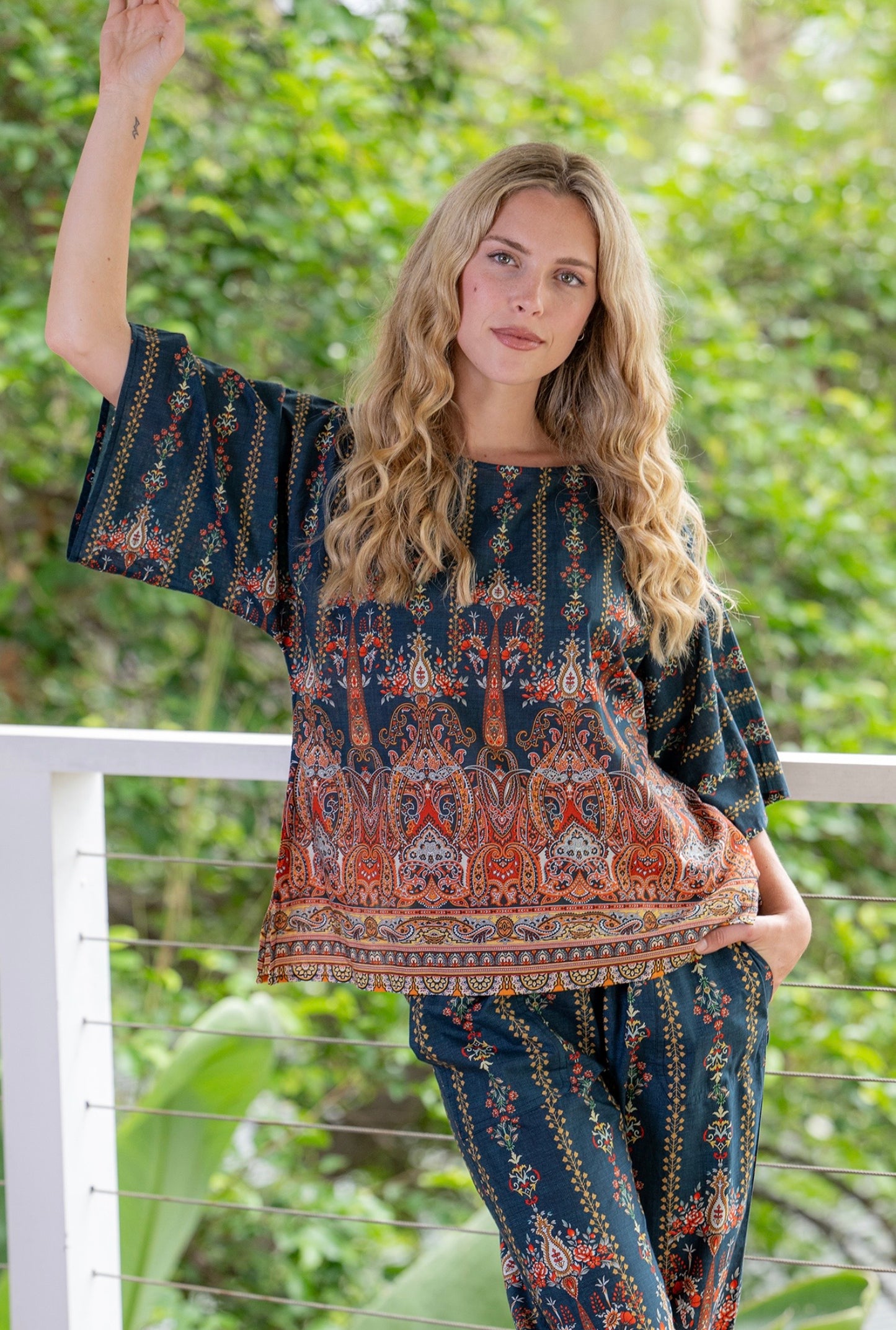 Boho Cotton print top