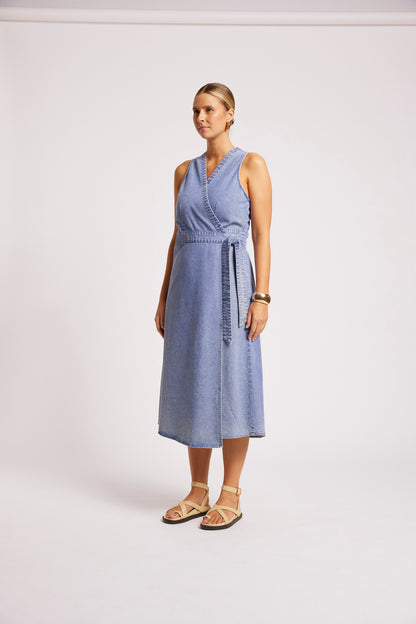 Eb +IveDusk Denim wrap dress Denim