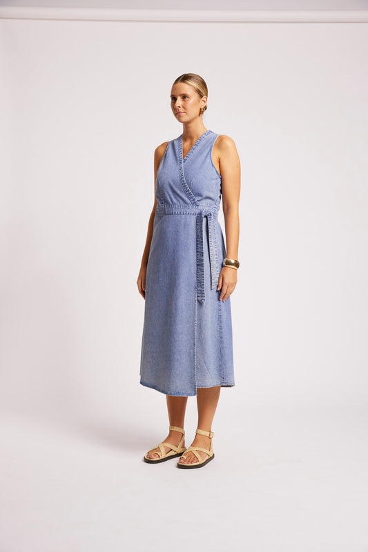 Eb +IveDusk Denim wrap dress Denim