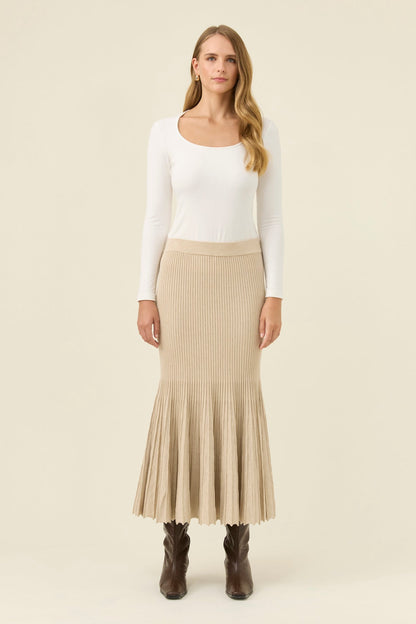 Isle of Mine Nell knit skirt Stone