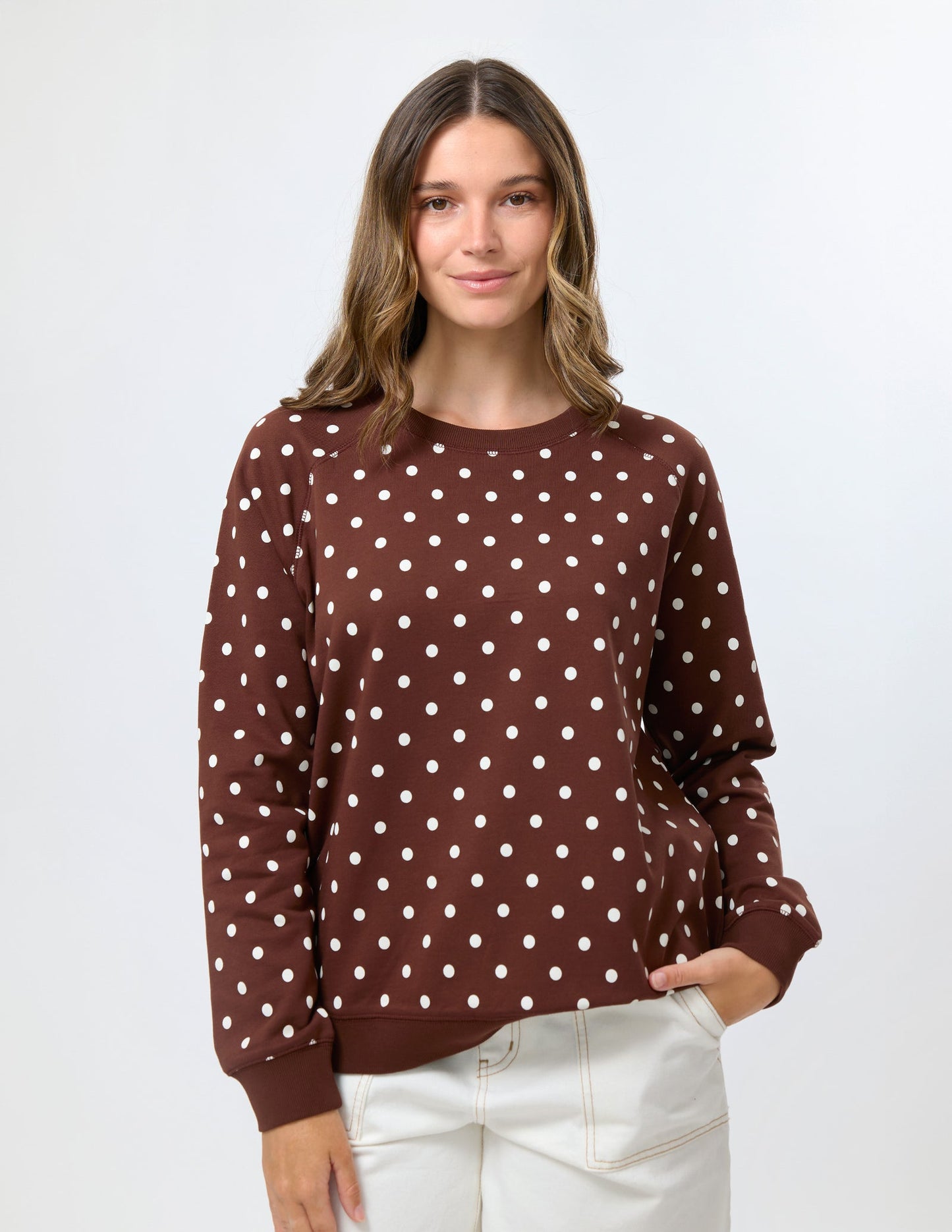 Stella +Gemma classic spot sweatshirt brown
