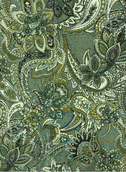Olive Paisley wrap dress