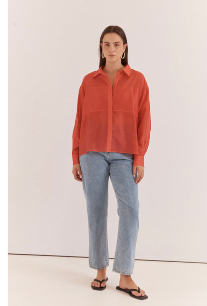 Sass Val oversized shirt Orange