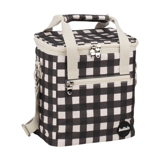 Kolkab  mini  cooler Black check