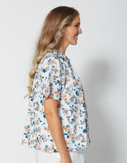 Stella +Gemma PISA SHIRT - BIRDCAGE BLUE