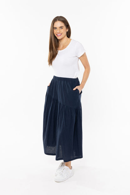 Seeking Lola Devine Maxi Skirt denim