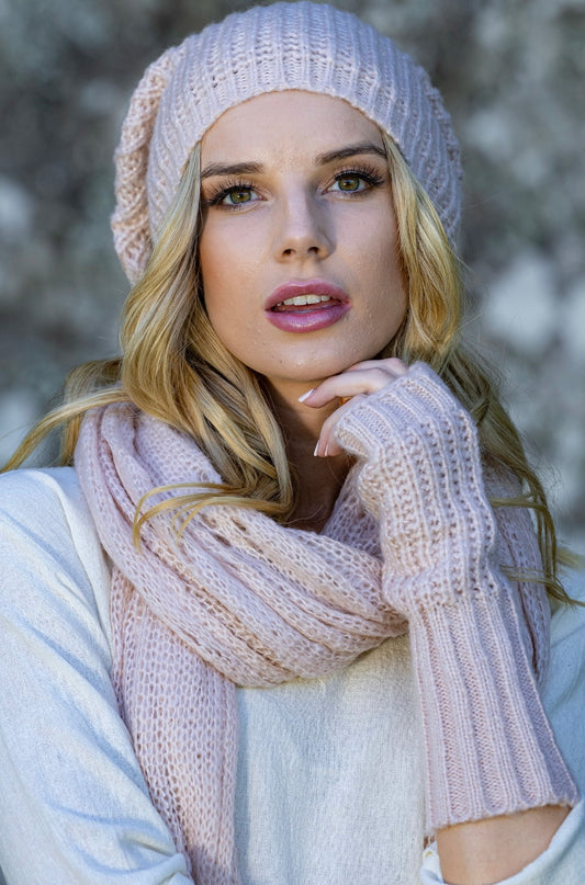 Boho fingerless gloves  Rose