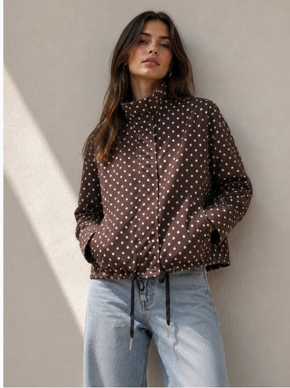 Polka dot spray jacket