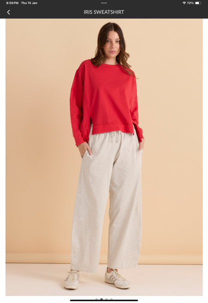 Betty Basics Iris Sweatshirt red