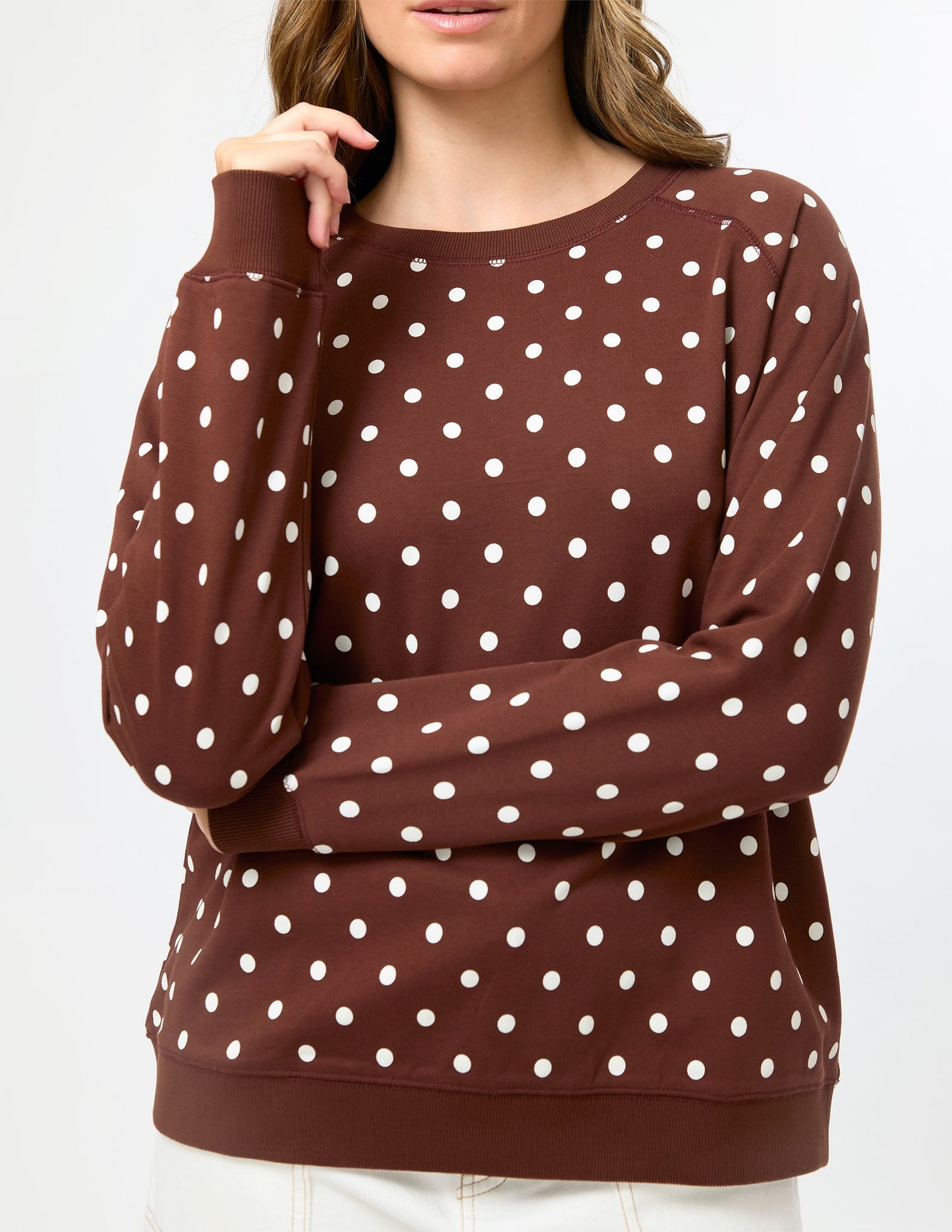 Stella +Gemma classic spot sweatshirt brown