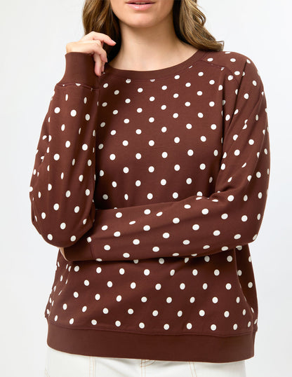 Stella +Gemma classic spot sweatshirt brown